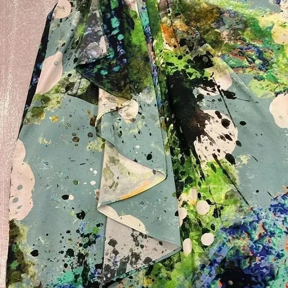 ❤️Host  Picks❤️[S]Rebecca Minkoff Silk Mystic Garden Print S/S Mid Dress - Picture 12 of 12